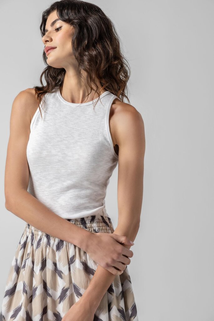 Lilla P Striped High Neck Tank