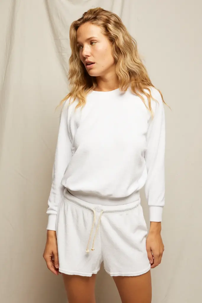 Perfect White Tee Summer Terry Sweat Shorts