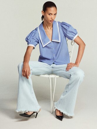 Frame The Striped Sailor Blouse