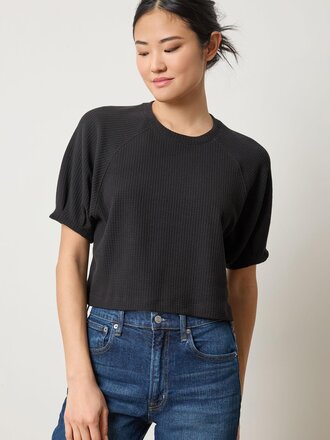 Lilla P Pleated Sleeve Top
