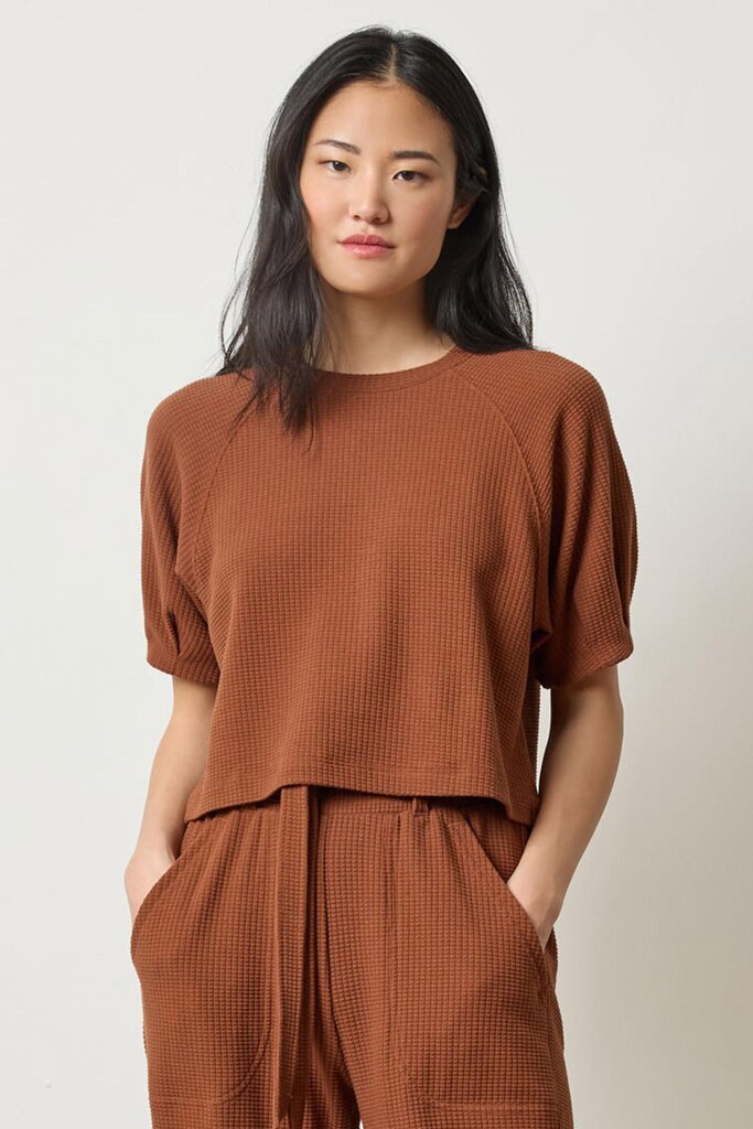 Lilla P Pleated Sleeve Top