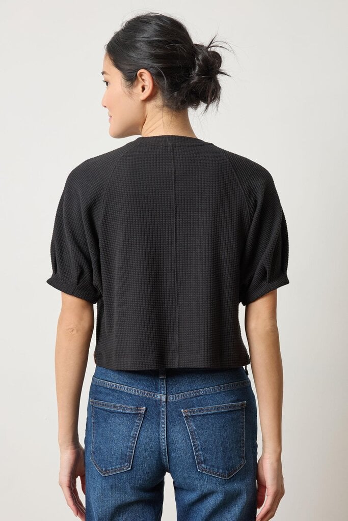 Lilla P Pleated Sleeve Top