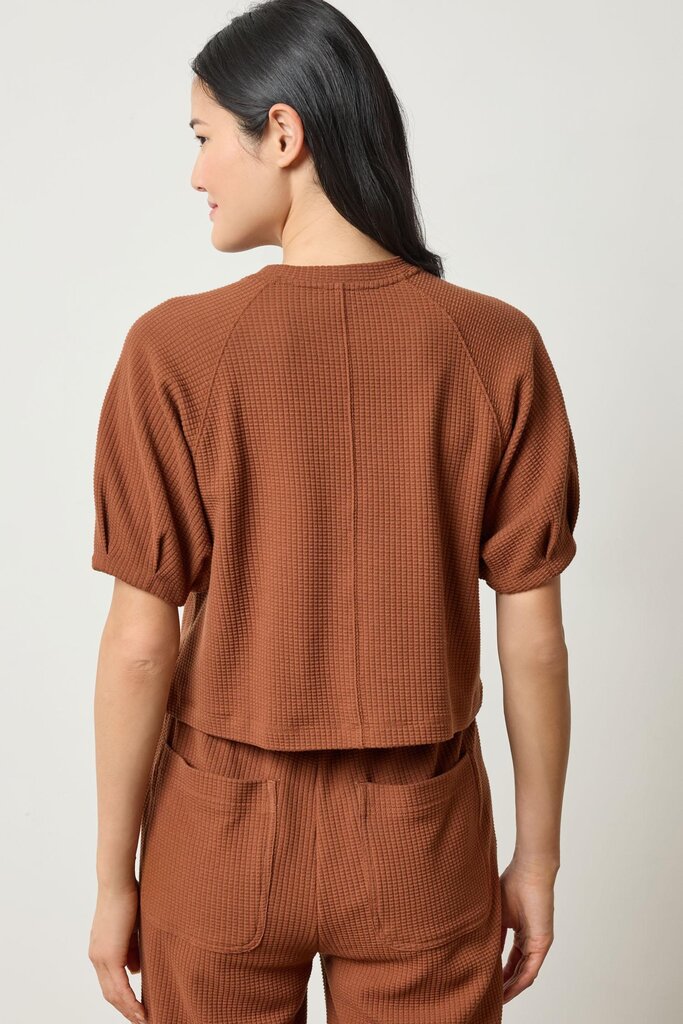Lilla P Pleated Sleeve Top