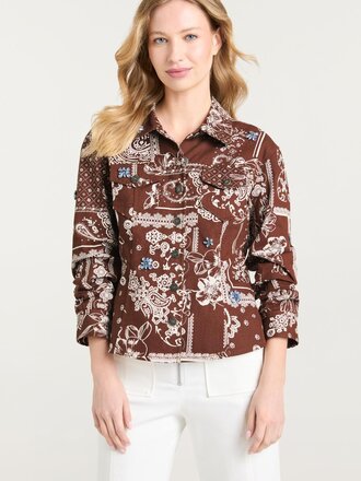 Cinq A Sept Bandana Scrunched Military Jacket