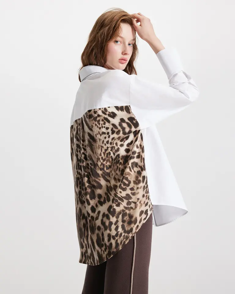 Theo the Label Echo Print Back Shirt