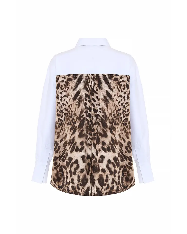 Theo the Label Echo Print Back Shirt