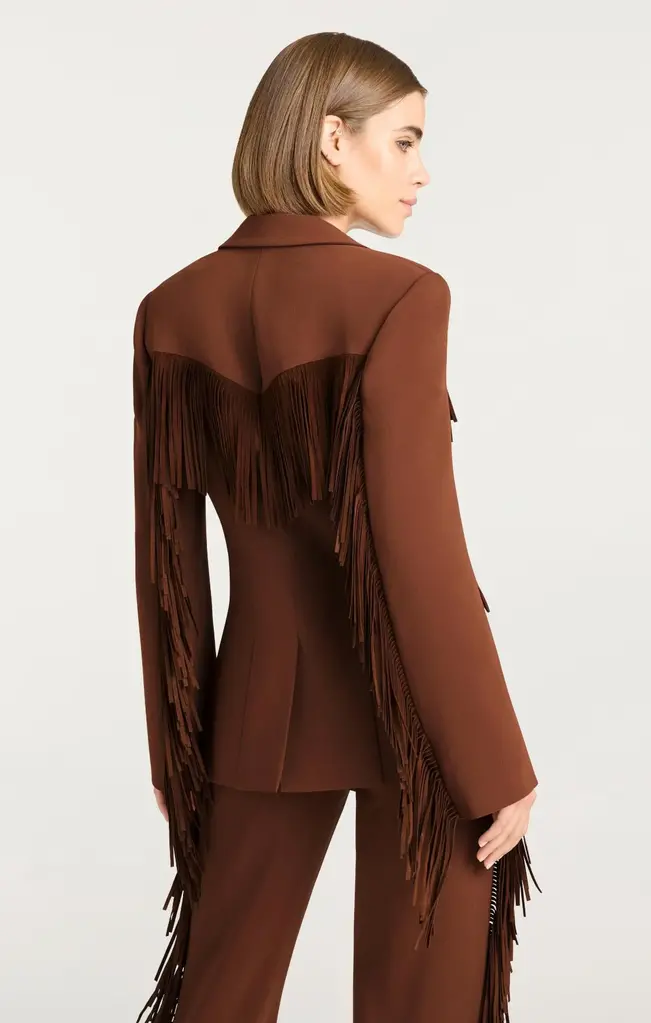 Cinq A Sept Suede Fringe Cheyenne Blazer