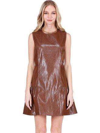 Joy Joy Flounced Hem Sleeveless Dress