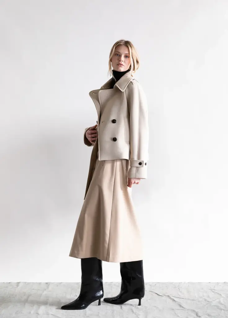 Psophia Cropped Double-Breasted Blazer