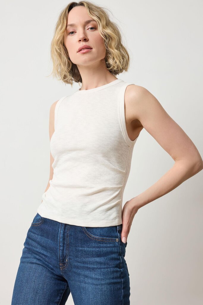 Lilla P Rib Slub Side Pleat Tank