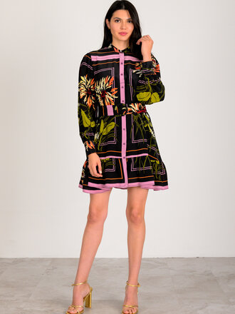 Lavender Brown Elizabeth Mini Dress