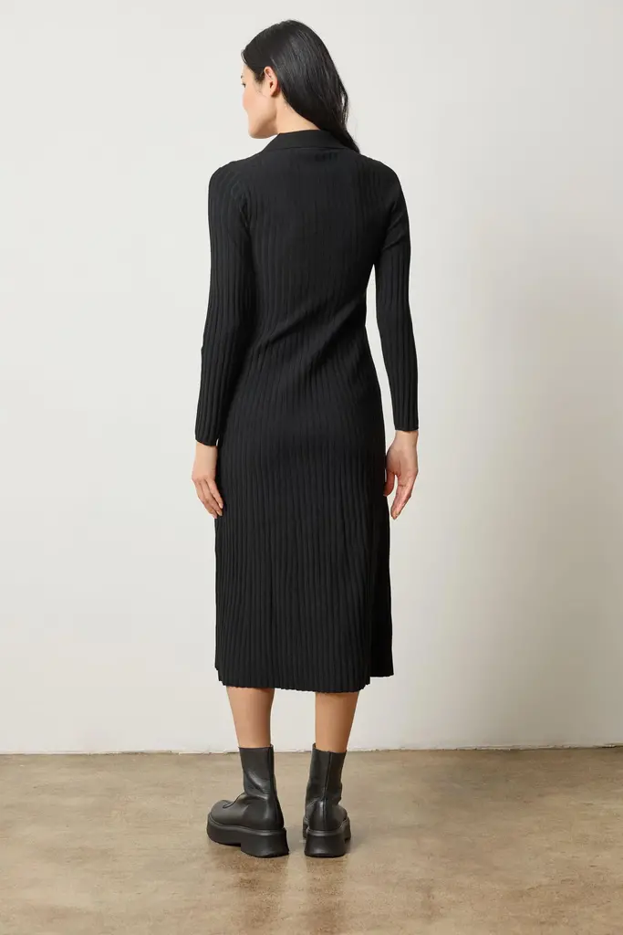 Lilla P Long Sleeve Rib Henley Dress