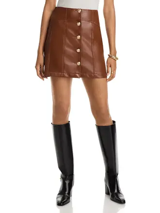 Cinq A Sept Vegan Leather Claudia Skirt