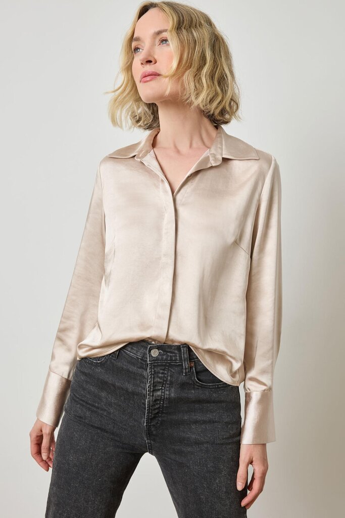 Lilla P Satin Button Down
