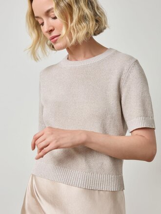 Lilla P Short Sleeve Sparkle Sweater