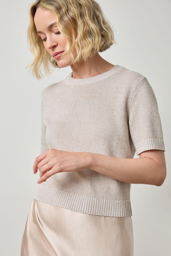 Lilla P Short Sleeve Sparkle Sweater