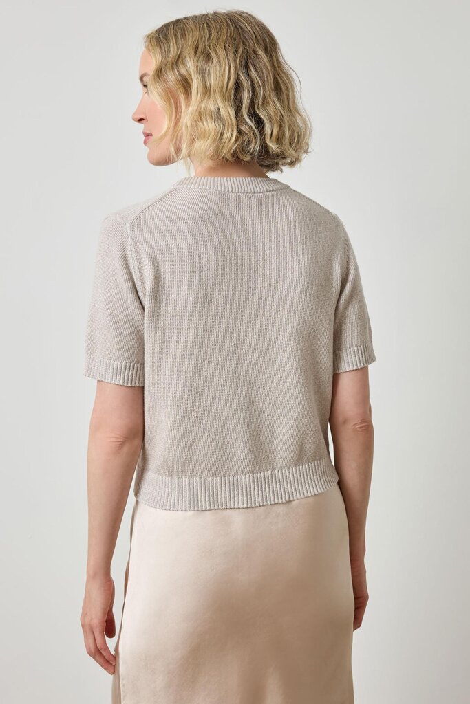 Lilla P Short Sleeve Sparkle Sweater