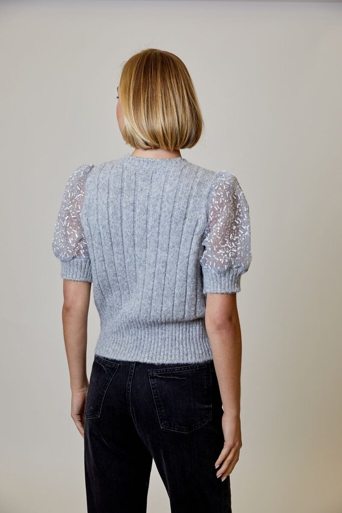 Design History Beaded Sleeve Top