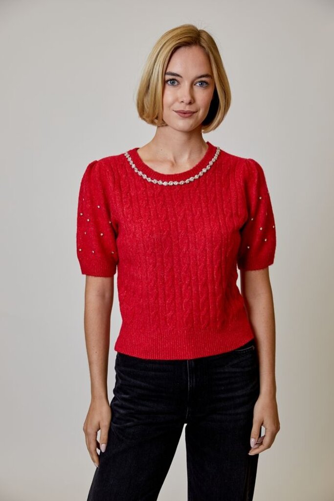 Design History Rhinestone Sweater