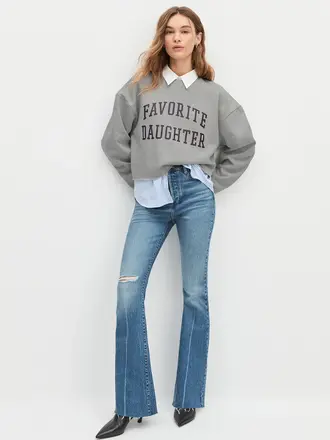 Favorite Daughter The Cropped Collegiate Sweatshirt
