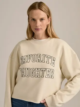 Favorite Daughter Cropped Collegiate Sweatshirt