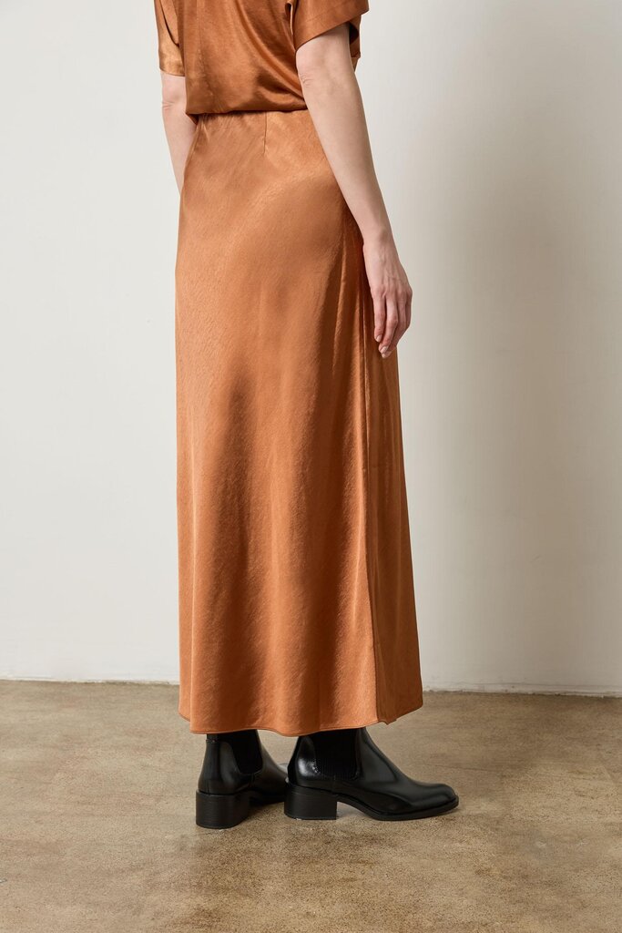 Lilla P Satin Bias Maxi Skirt