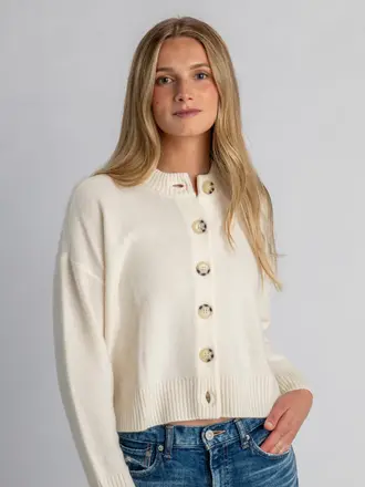 Archer Cashmere Nina Crewneck Cardigan