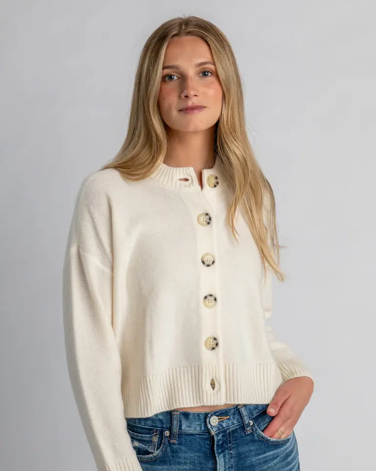 Archer Cashmere Nina Crewneck Cardigan