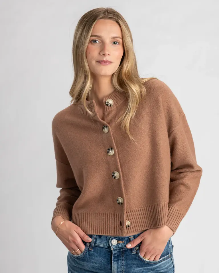 Archer Cashmere Nina Crewneck Cardigan