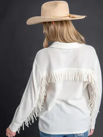 Archer Cashmere Stella Fringe Shirt