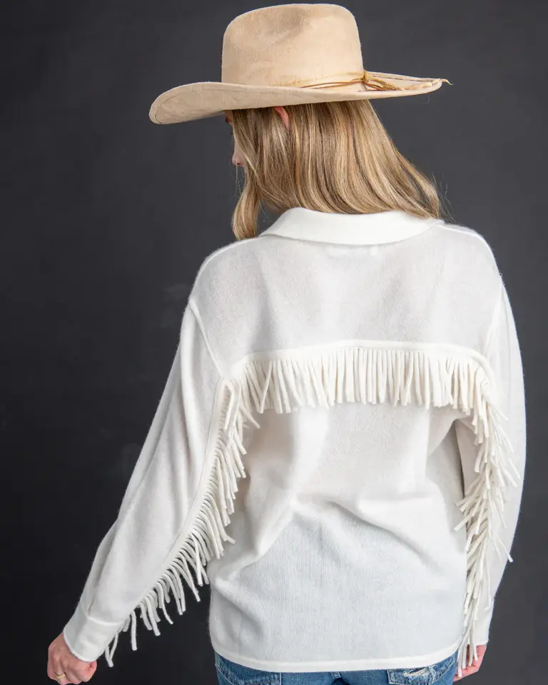 Archer Cashmere Stella Fringe Shirt