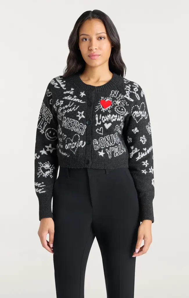 Cinq A Sept Love Doodles Millie Cardigan