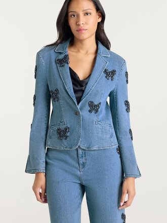 Cinq A Sept Rhinestone Bow Khloe Blazer