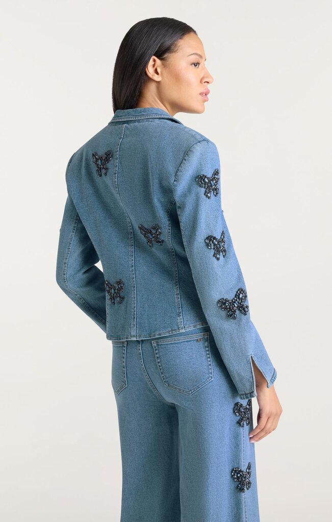 Cinq A Sept Rhinestone Bow Khloe Blazer