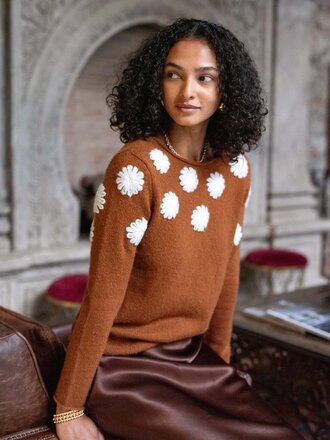 Voyageur by Mersea Camellia Embroidered Sweater