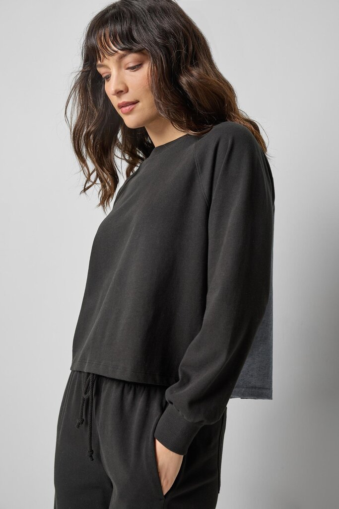 Lilla P Chambray Pleat Back Pullover