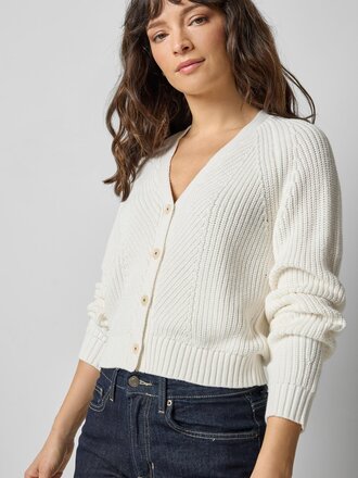 Lilla P Shrunken V-Neck Cardigan
