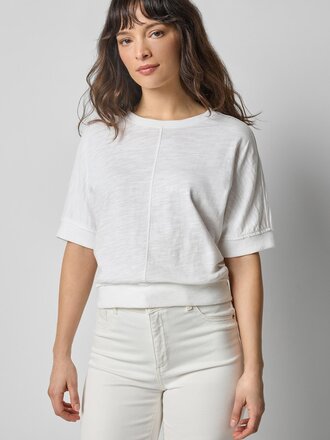 Lilla P Rib Trim Short Sleeve