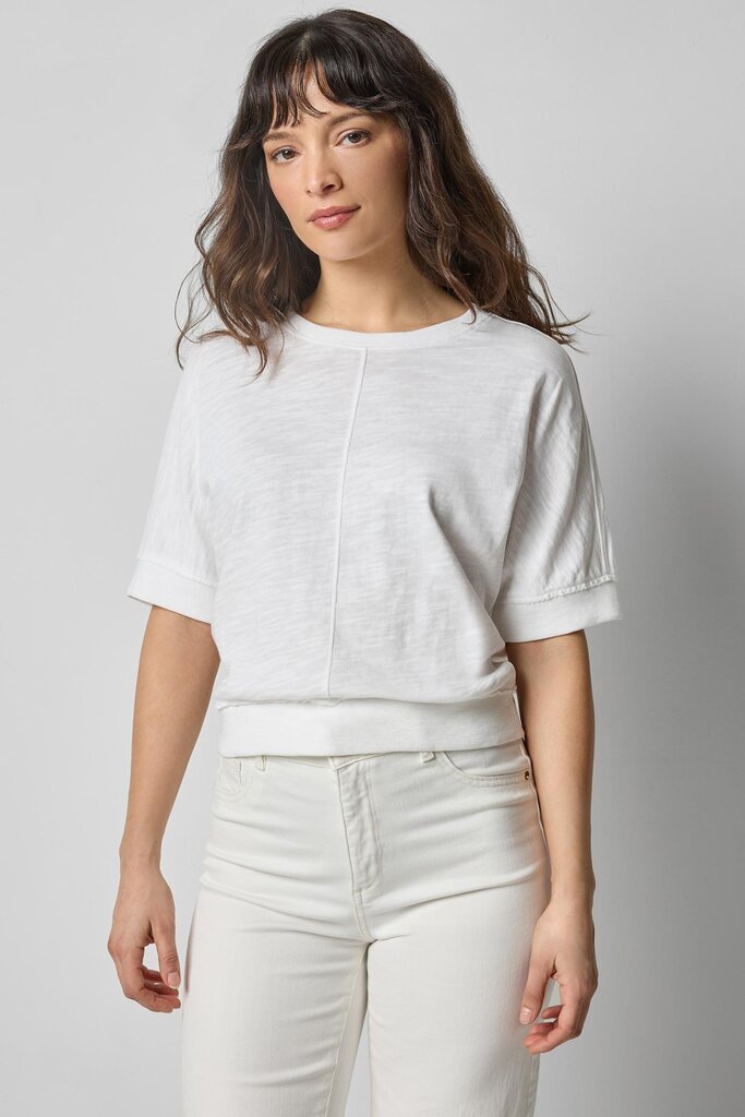 Lilla P Rib Trim Short Sleeve