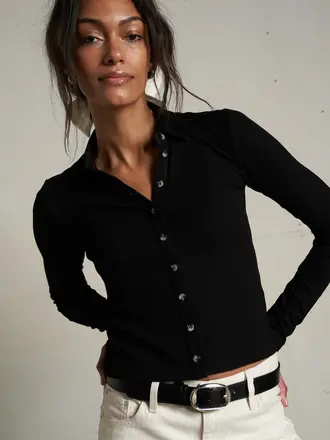 Perfect White Tee Amee Polo Top