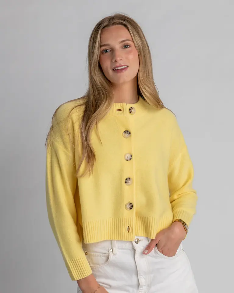 Archer Cashmere Nina Crewneck Cardigan