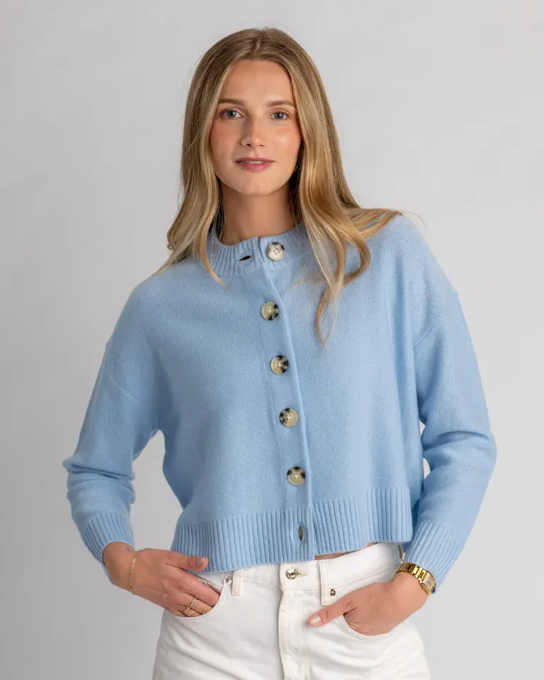Archer Cashmere Nina Crewneck Cardigan