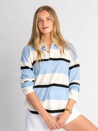 Archer Cashmere Ryan Rugby Polo Sweater