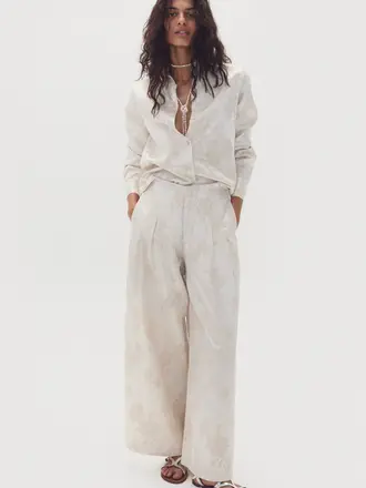 Lanhtropy Culotte Brocade Pants