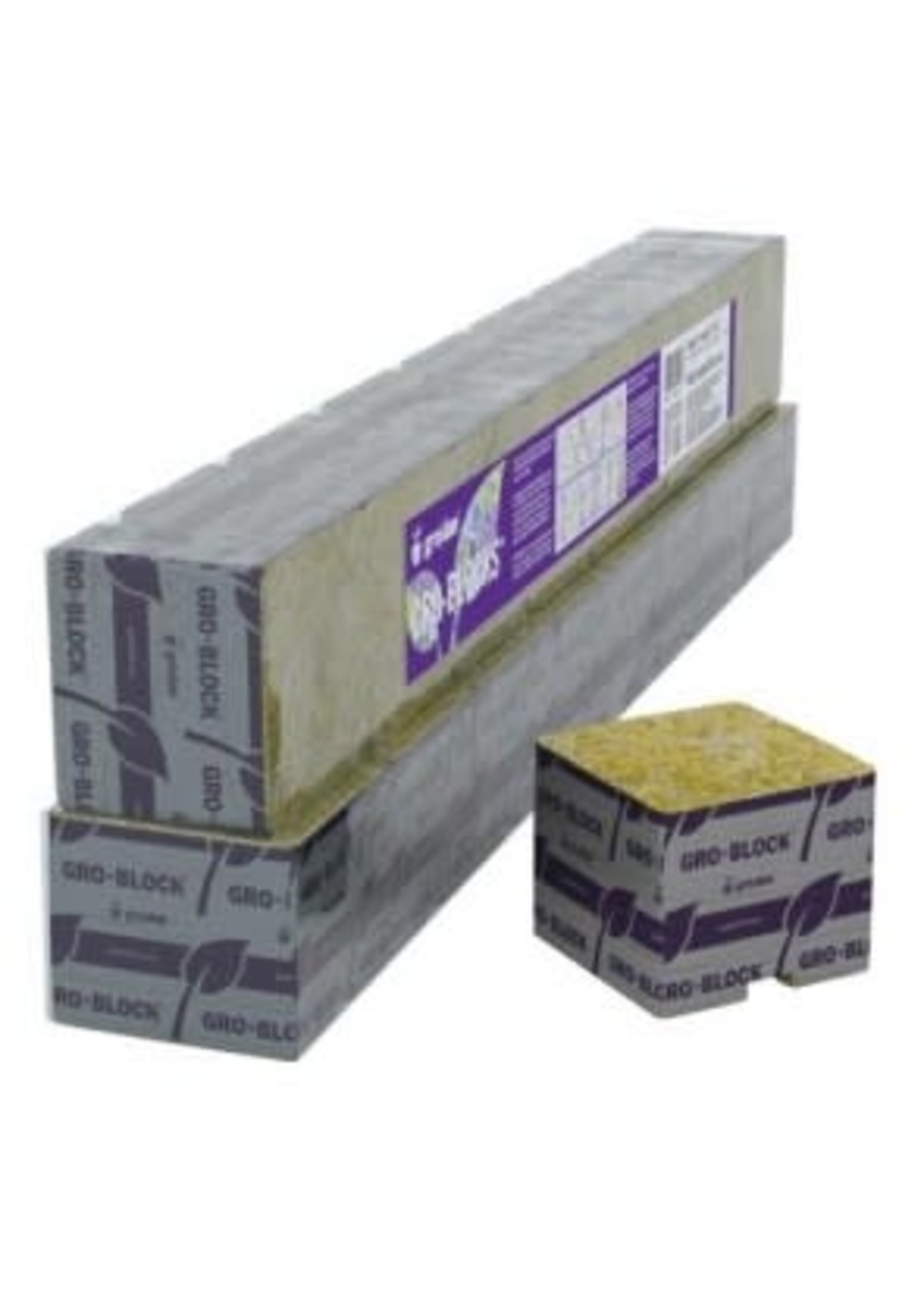 Grodan Grodan Rockwool Delta 4 3X3X2.5" No Hole Wrapped Block Disc 8pk