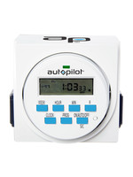 Autopilot Autopilot Dual Outlet 7-Day Grounded Digital Programmable Timer, 1725W, 15A, 1 Second On/Off