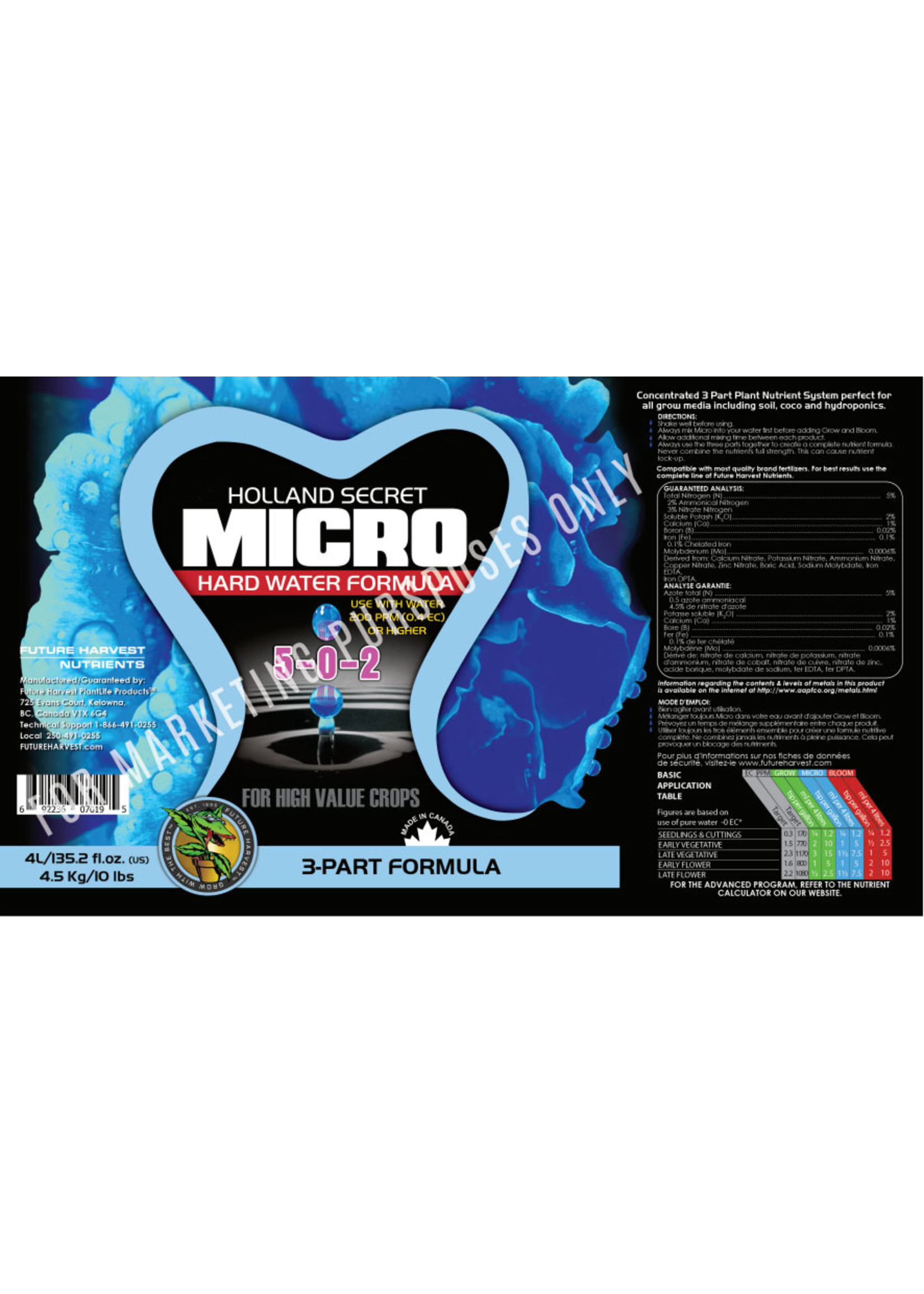 Future Harvest Holland Secret - Micro (Hard Water)