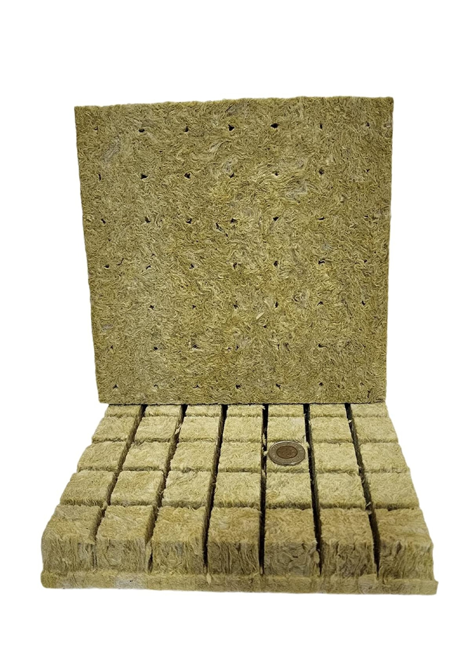 Grodan GRODAN Rockwool Grow Plugs 1.5" x 1.5" - 98 Pcs Hydroponic Mineral Rockwool Starter Cubes