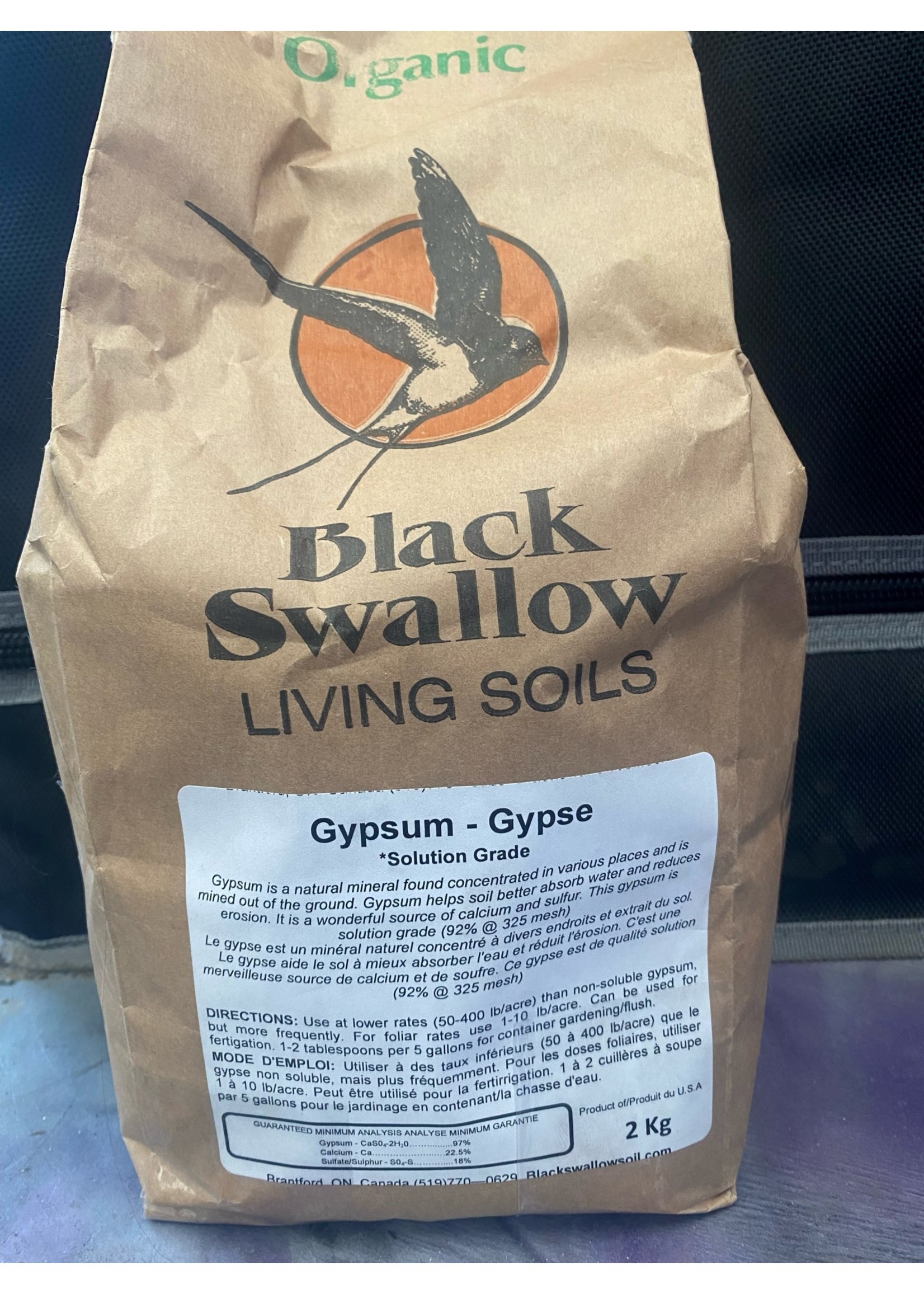 Black Swallow Soil Black Swallow Soil GYPSUM WATER SOLUBLE (Special Order!)