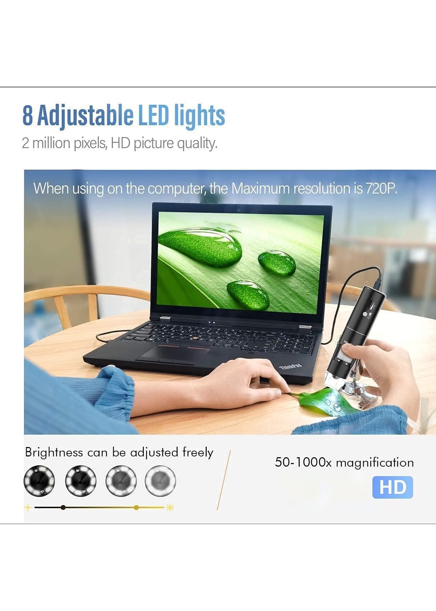 Skybasic Wireless Digital Microscope 50X-1000X
